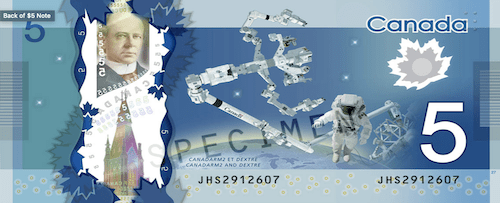 پشت 5 دلاری کانادا